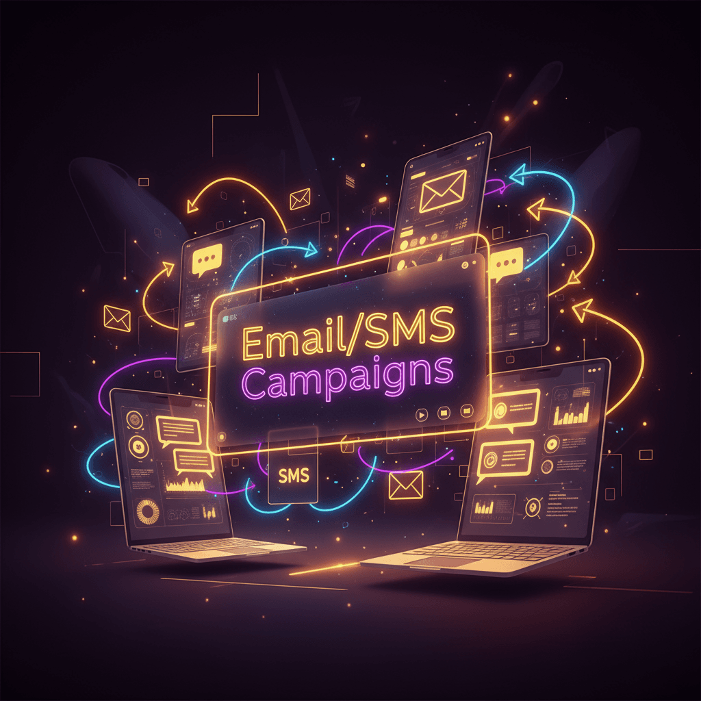 Email<span class='font-poppins'>/</span>SMS Campaigns